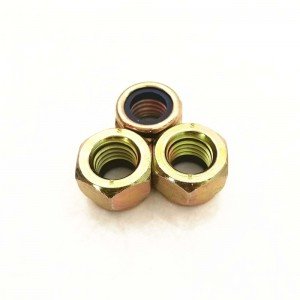 High Strength Grade 4 8 10 12 Steel Color Yellow Zinc Plated DIN982 DIN985 Nylon Lock Nuts Nylock Nuts