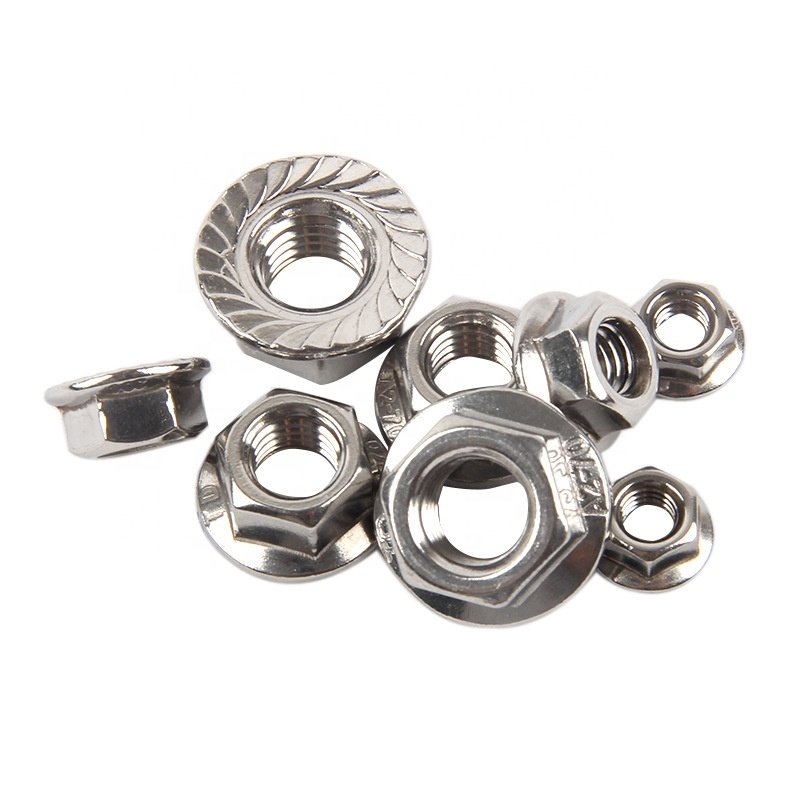 Stainless Steel A2-70 A4-80 SS201 SS304 SS316 DIN6923 Hex Flange Nuts (12)