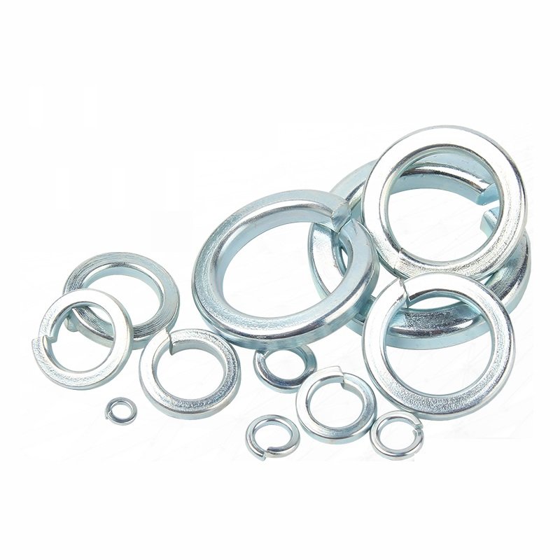 Carbon steel blue white zinc spring pad DIN127 Spring gasket Anti loosening cushion Featured Image