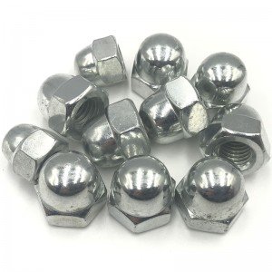 High Strength Grade 4 8 10 12 Steel Galvanized Blue White Zinc Plated DIN1587 Cap Nuts