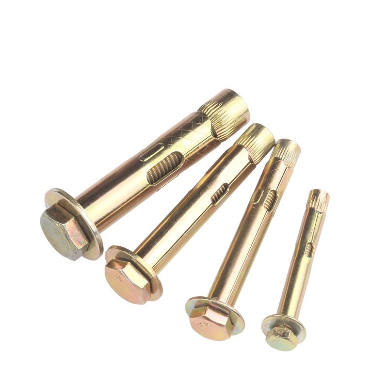 Color Yellow Zinc Plated Hex Nut Sleeve Anchor Expansion Bolt