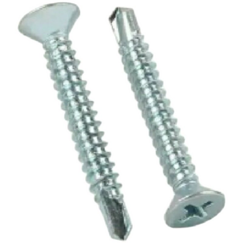 Zinc Plated Countersunk CSK Flat Head Drill Screw 