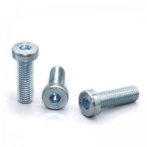 High Strength Grade 4.8 8.8 10.9 12.9 Steel Galvanized White Blue Zinc Plated DIN7984 Low Head Hex Socket Bolts