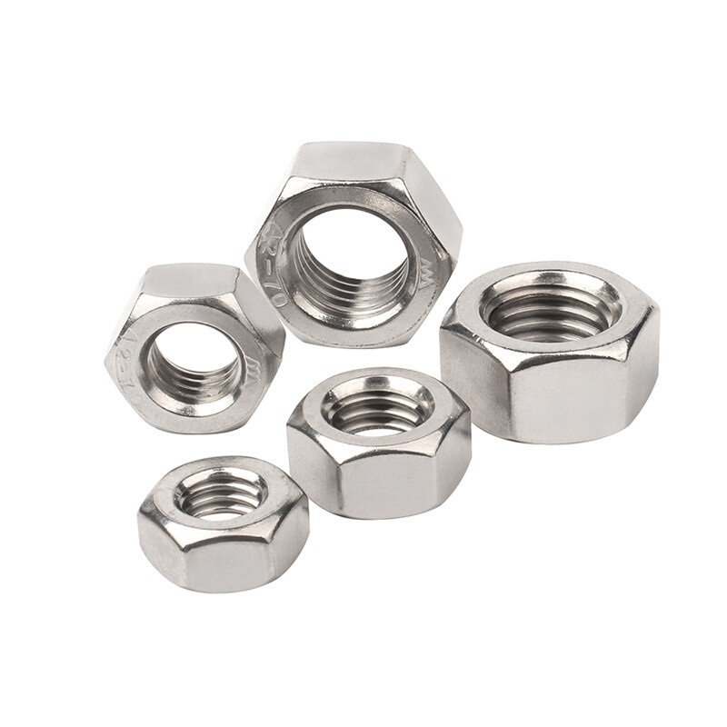 Stainless Steel A2-70 A4-80 SS201 SS304 SS316 DIN934 Hex Nuts (7)