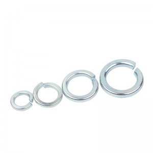 Carbon steel blue white zinc spring pad DIN127 Spring gasket Anti loosening cushion