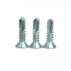 Galvanized 304 stainless steel drill tail screw Flat head dovetail self-tapping screw
