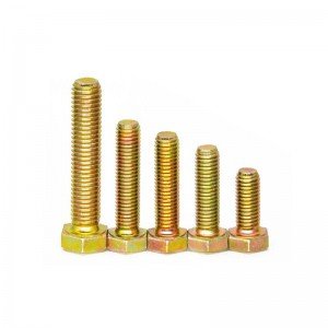 High Strength Grade 8.8 10.9 12.9 Steel DIN931 DIN933 Yellow Zinc Plated Hex Bolts