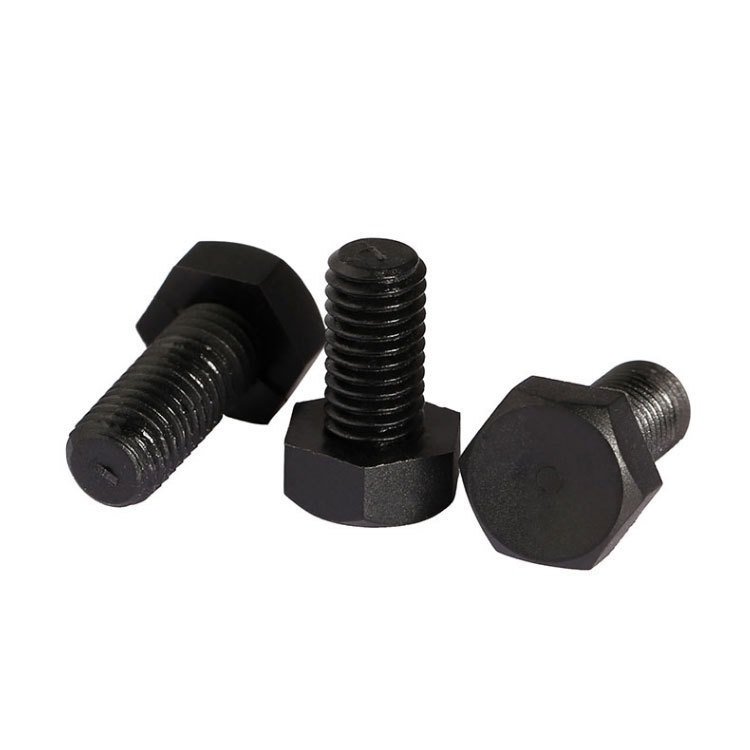 Grade 4.8 Carbon Steel DIN931 DIN933 Black Oxide Hex Bolts (4)