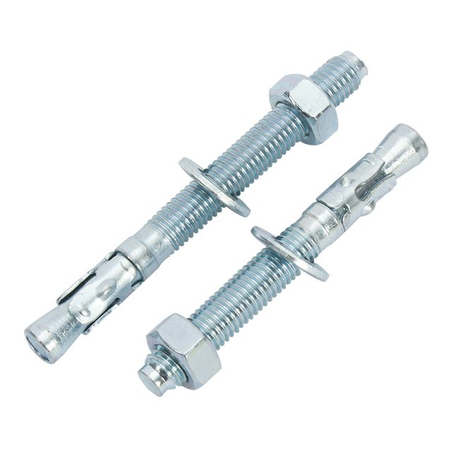White Blue Zinc Plated Carbon Steel Wedge Anchor Bolts