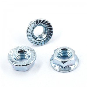 High Strength Grade 4 8 10 12 Steel Galvanized Blue White Zinc Plated DIN6923 Hex Flange Nuts