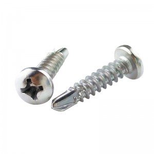 304 stainless steel cross head screw plate with nickel Black pan head machine teeth screw