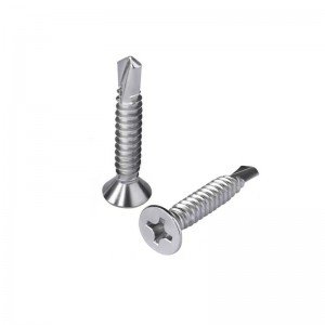 304 Stainless Steel Countersunk Screws Cross groove  Flat head tapping screw
