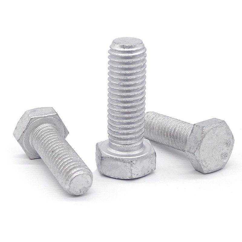Grade 4.8 Carbon Steel DIN931 DIN933 Hot Dip Galvanized HDG Hex Bolts (12)