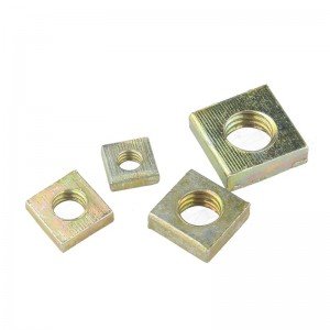 High Strength Grade 4 8 10 12 Steel Color Yellow Zinc Plated DIN577 Square Nuts