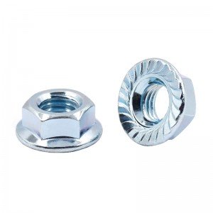 High Strength Grade 4 8 10 12 Steel Galvanized Blue White Zinc Plated DIN6923 Hex Flange Nuts