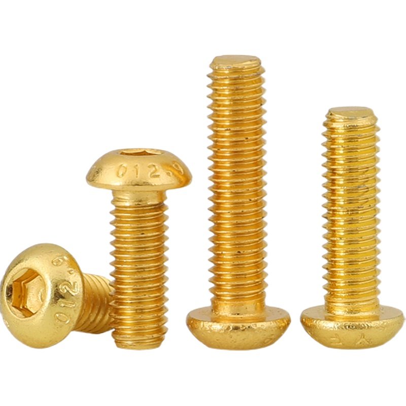 Copper Brass ISO7380 Button Head Hex Socket Bolts (2)