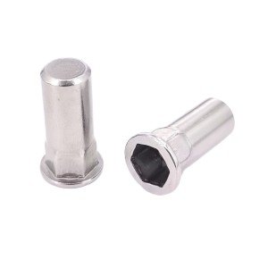 Half-Hexagon Rivet Nut Reduced Head Closed End ss 304