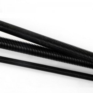 High strength black trapezoidal threaded rod