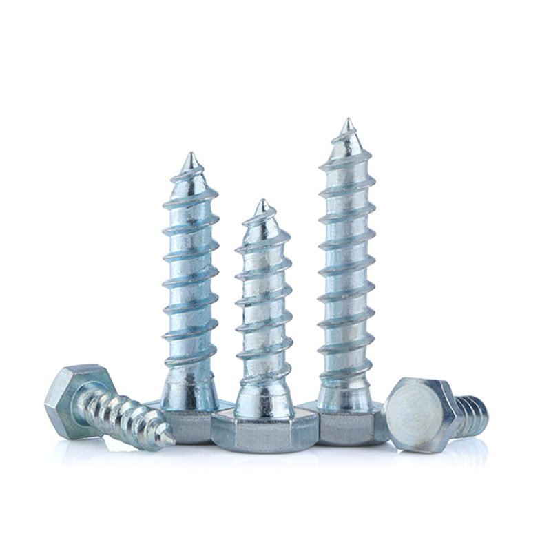 Galvanized outer hexagon screw DIN571 Full tooth countersunk head wood screw Featured Image