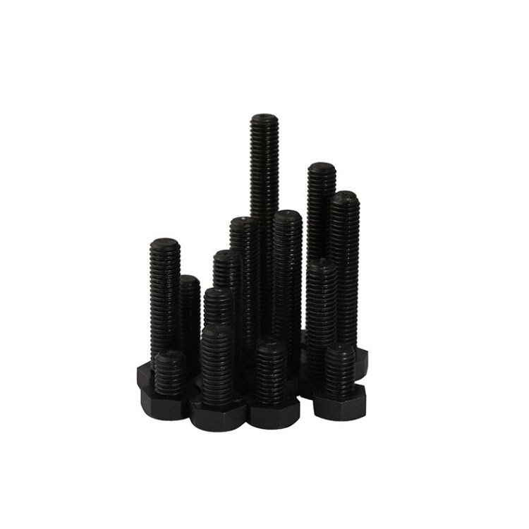 Grade 4.8 Carbon Steel DIN931 DIN933 Black Oxide Hex Bolts (2)
