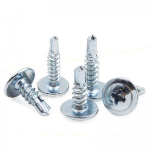 304 stainless steel thin flat head cross recessed tapping screw Cross drilling screw