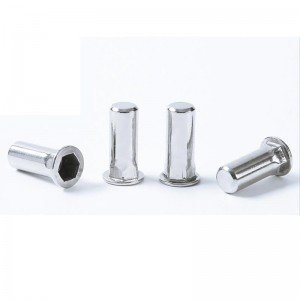 Half-Hexagon Rivet Nut Reduced Head Closed End ss 304