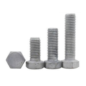 High Strength Grade 8.8 10.9 12.9 Steel DIN931 DIN933 Hot Dip Galvanized HDG Hex Bolts