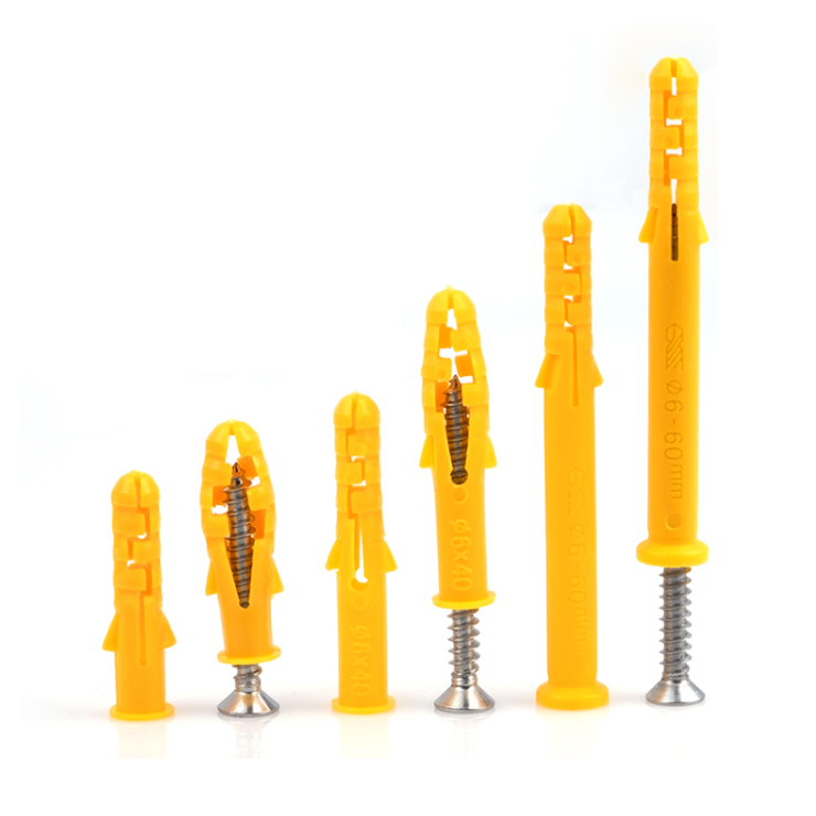 Nylon Plastic Wall Plug Anchor With Screws Plastic Expansion Anchor