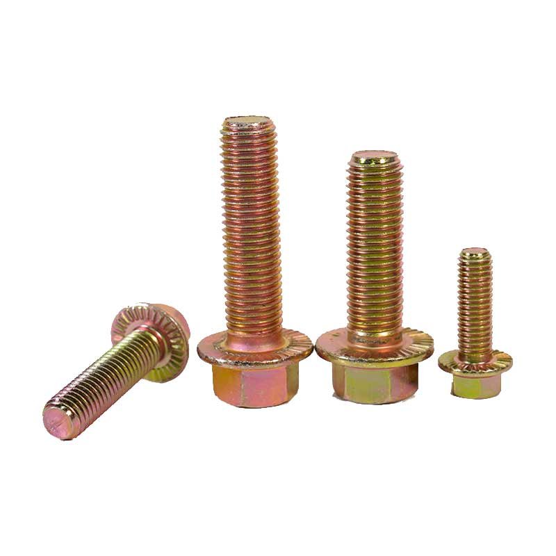 High Strength Grade 4.8 8.8 10.9 12.9 Yellow Zinc Plated DIN6921 Flange Bolt ( (7)