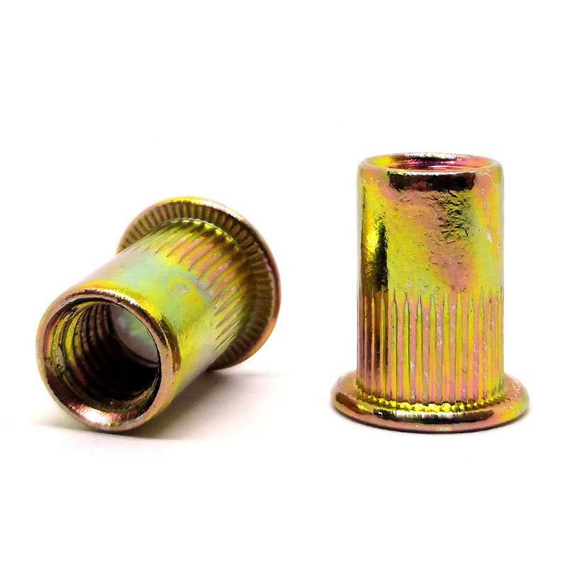 High Strength Grade 4 8 10 12 Steel Color Yellow Zinc Plated DIN7340 Rivet Nut ( (3)