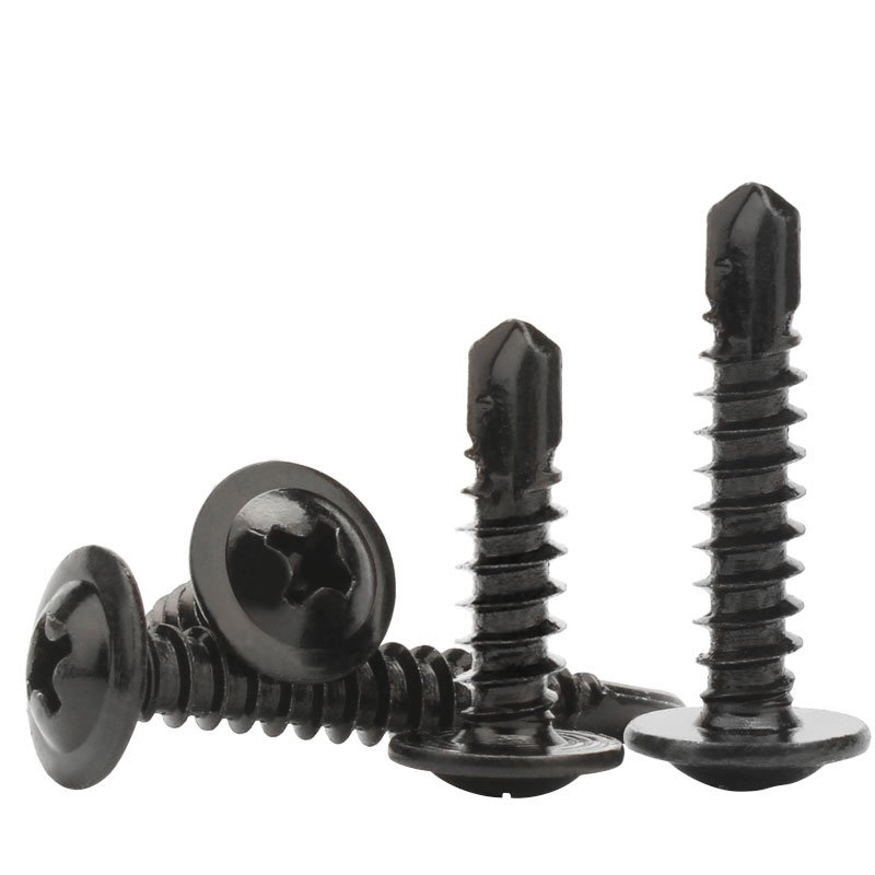 Black Phosphate Black Oxide Large Flat Head Drill Screw Self-drillng Screws