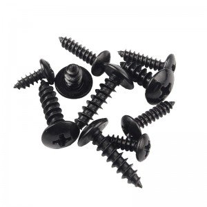 Cross large Pan head screw DIN968 high strength round head  Flat tapping screw with gasket