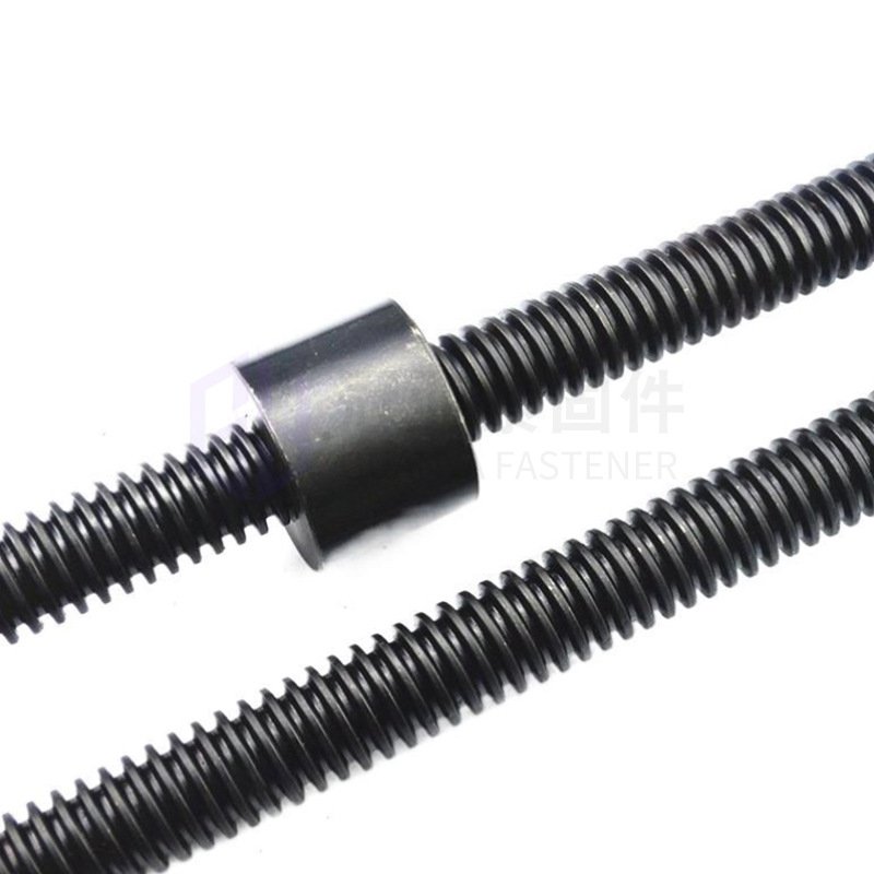 High strength black trapezoidal threaded rod