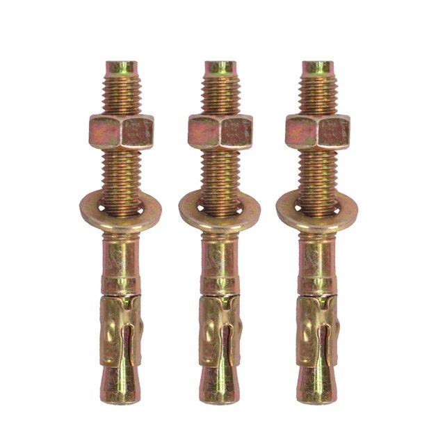 Color Yellow Zinc Plated Carbon Steel Wedge Anchor Bolts