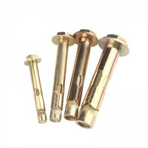 Carbon steel galvanized expansion bolt Yellow Zinc outer hexagon inner expansion screw