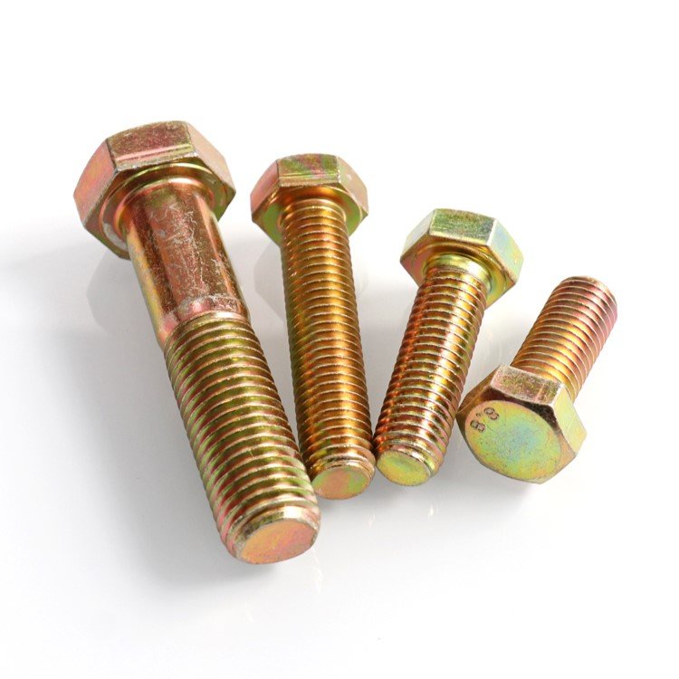 High Strength Grade 8.8 10.9 12.9 Steel DIN931 DIN933 Yellow Zinc Plated Hex Bolts Featured Image