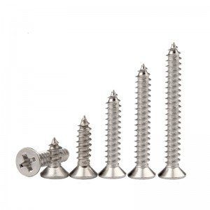 304 stainless steel countersunk head socket head cap screw DIN7991 Flat head tapping screw
