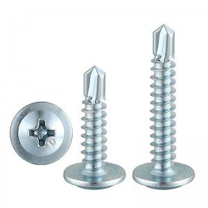 304 stainless steel thin flat head cross recessed tapping screw Cross drilling screw