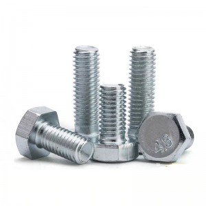 Grade 4.8 Carbon Steel DIN931 DIN933 Galvanized Zinc Plated Hex Bolts