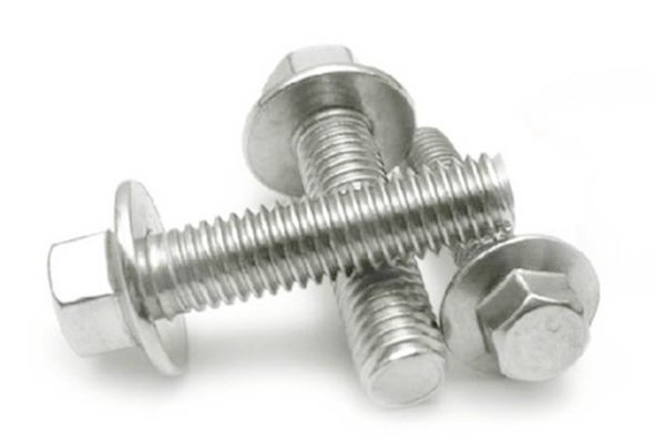 Flange-bolt 4.8 Grade Metal Hex Head Flange Bolt , Metric Hexagon Head Cap Yellow Zinc Plated