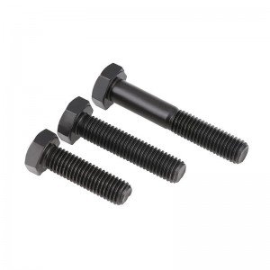 Black oxide high strength hex bolts
